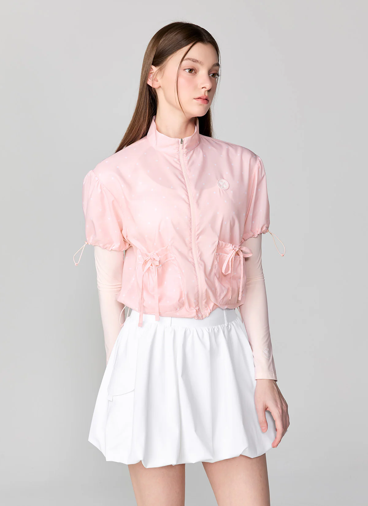 Airy Dot Short Sleeve Jumper