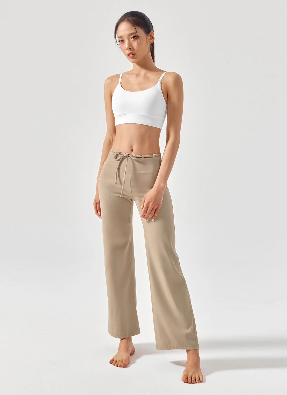 Black Label Power Rise Fleece String Wide Leggings - Image 19
