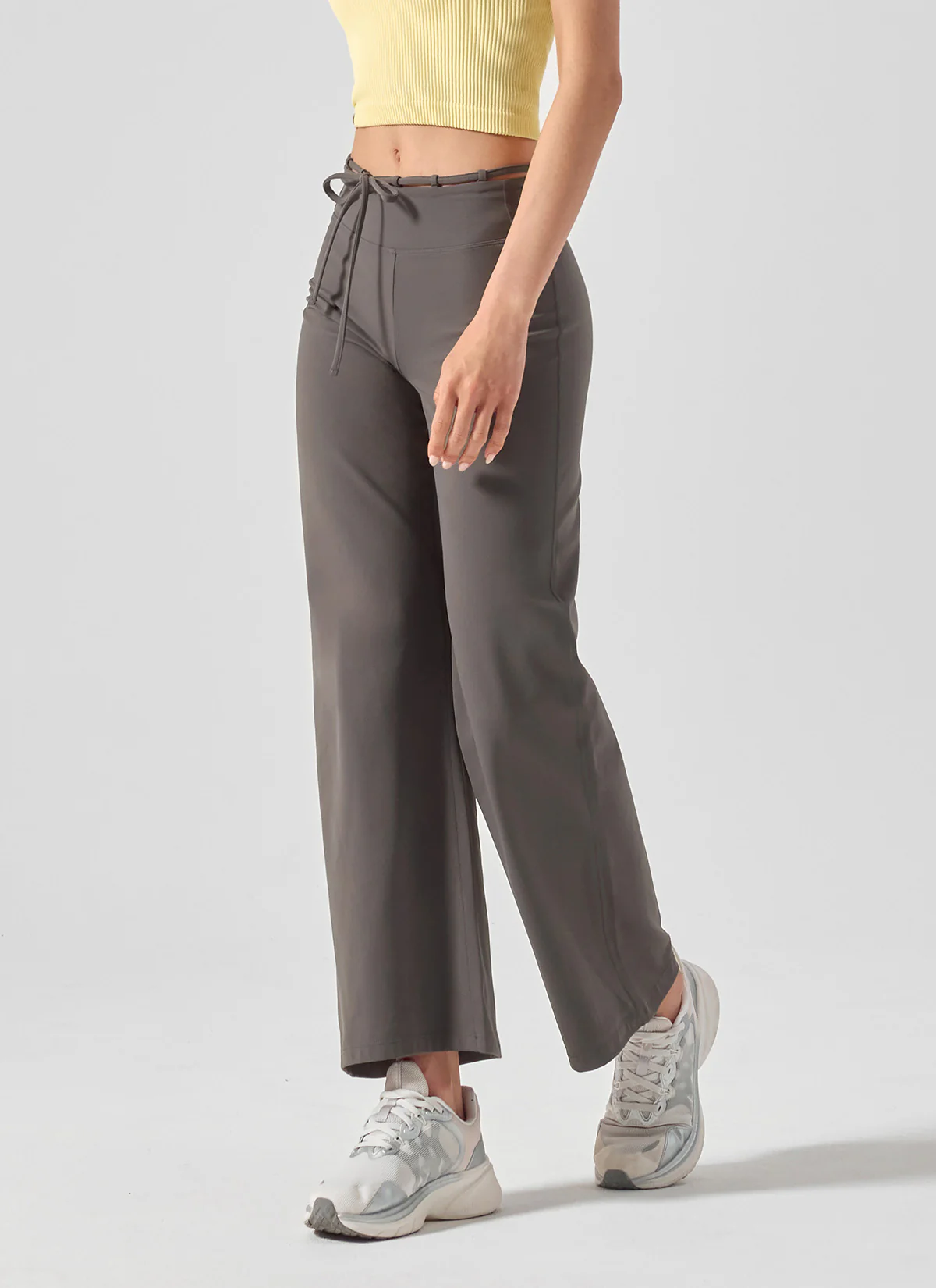 Black Label Power Rise Fleece String Wide Leggings - Image 29