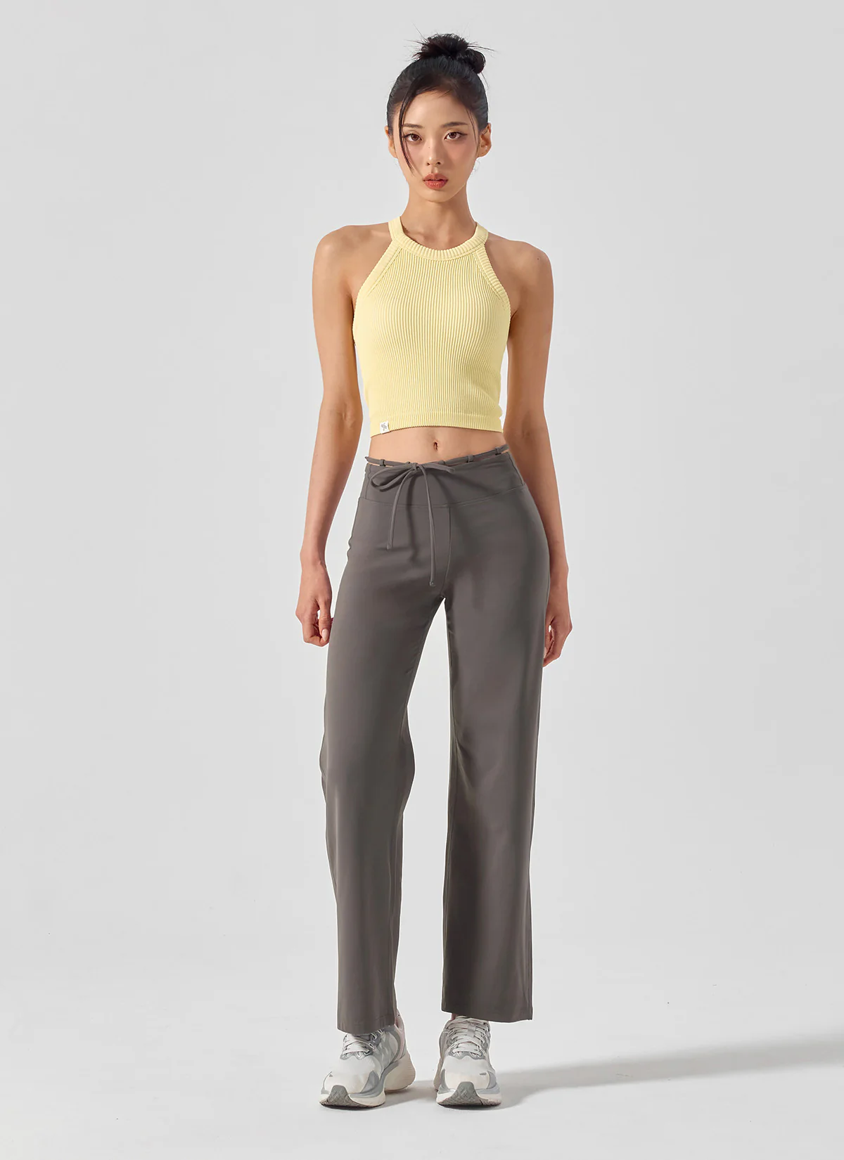 Black Label Power Rise Fleece String Wide Leggings - Image 5