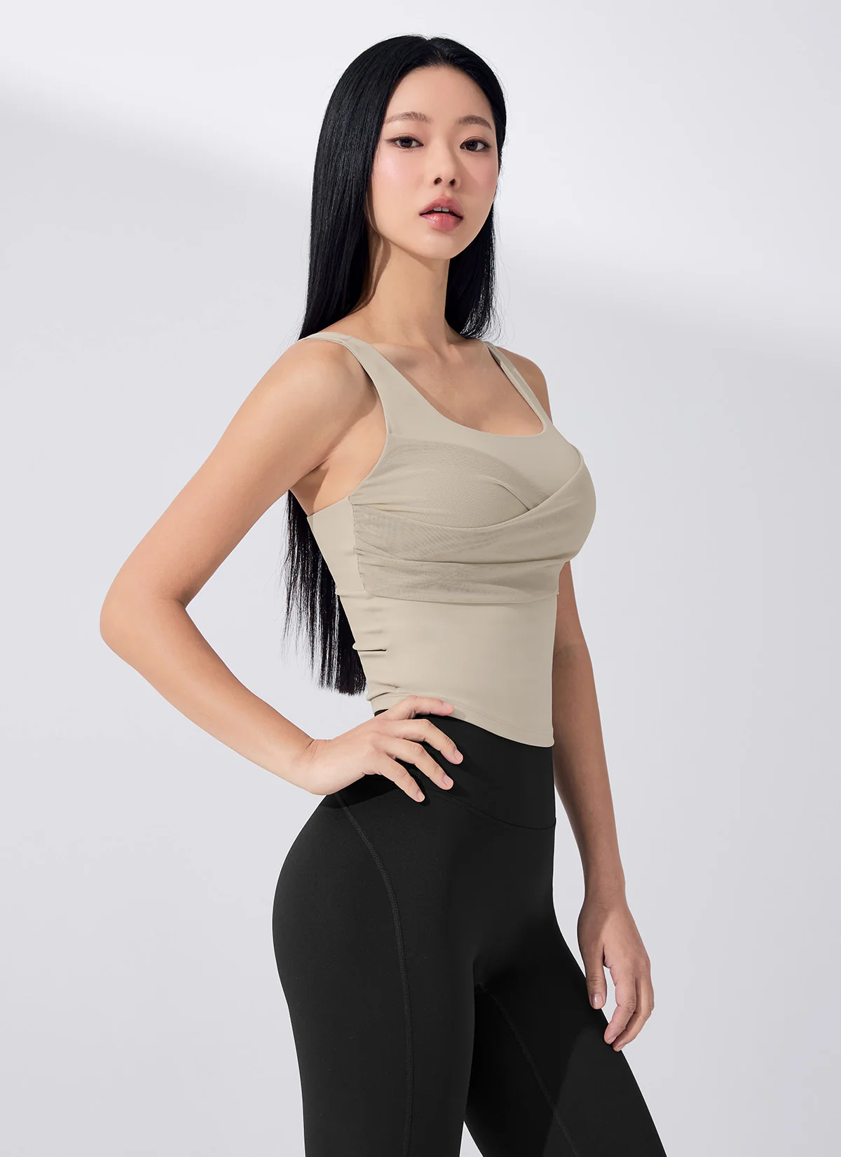 Black Label Power Rise Shirring Tank Top - Image 3
