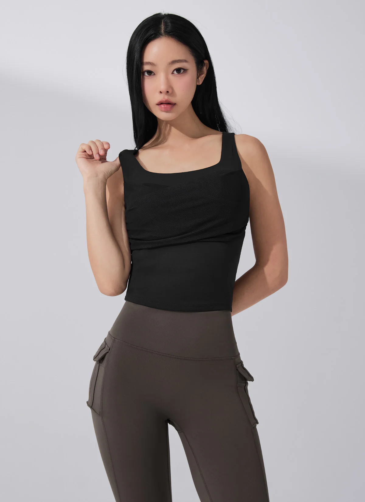 Black Label Power Rise Shirring Tank Top - Image 7