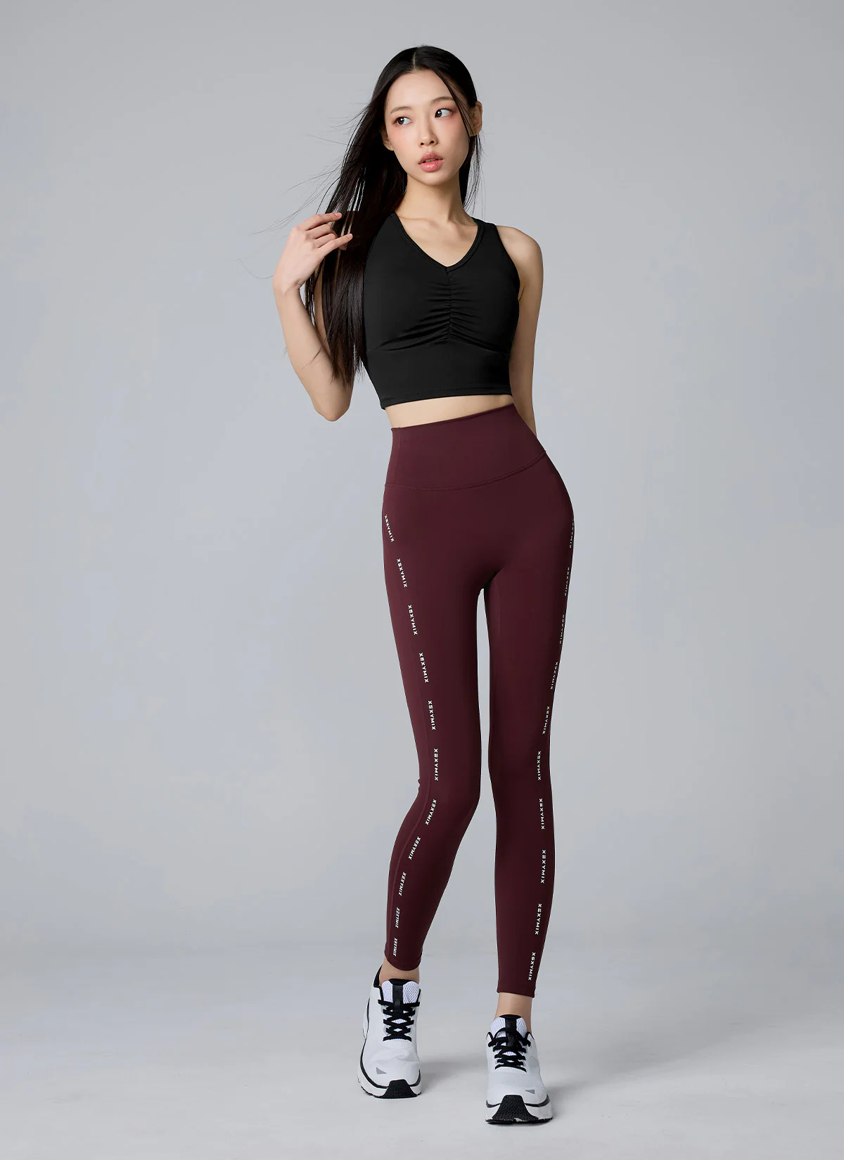Black Label Signature Power Rise Shirring Cropped Top - Image 31