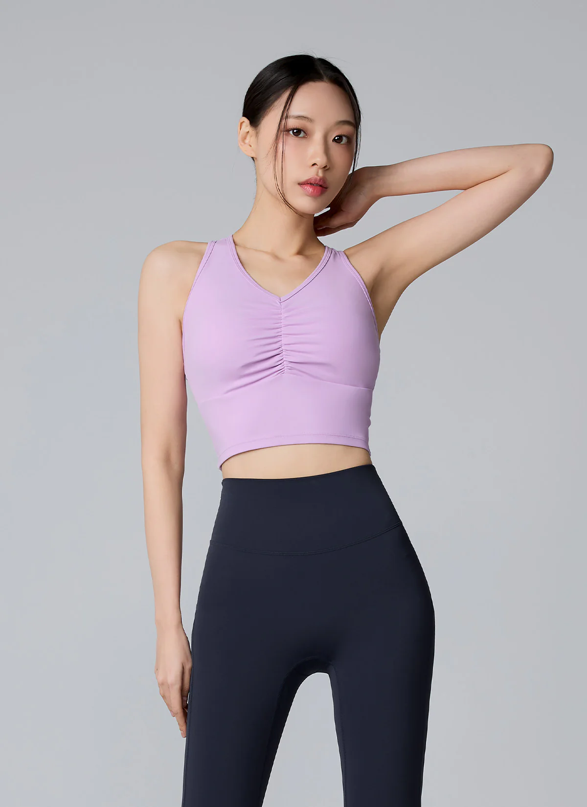 Black Label Signature Power Rise Shirring Cropped Top - Image 8