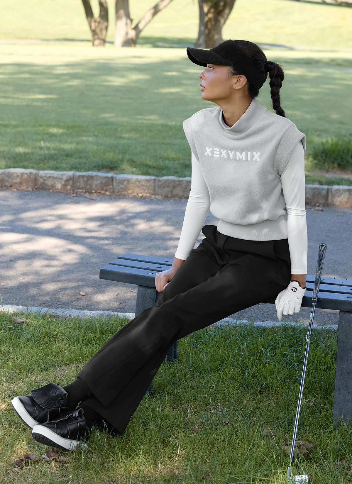 Boucle Lettering Fleece Vest - Image 15