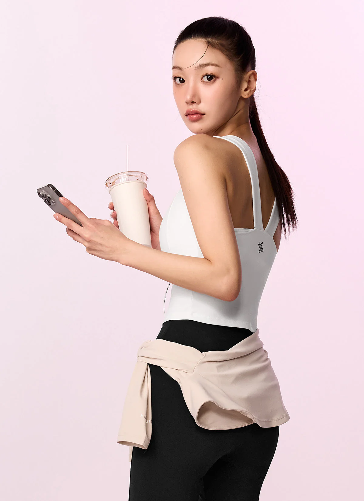 Comfort Fine Logo Piping Cropped Top - Image 7