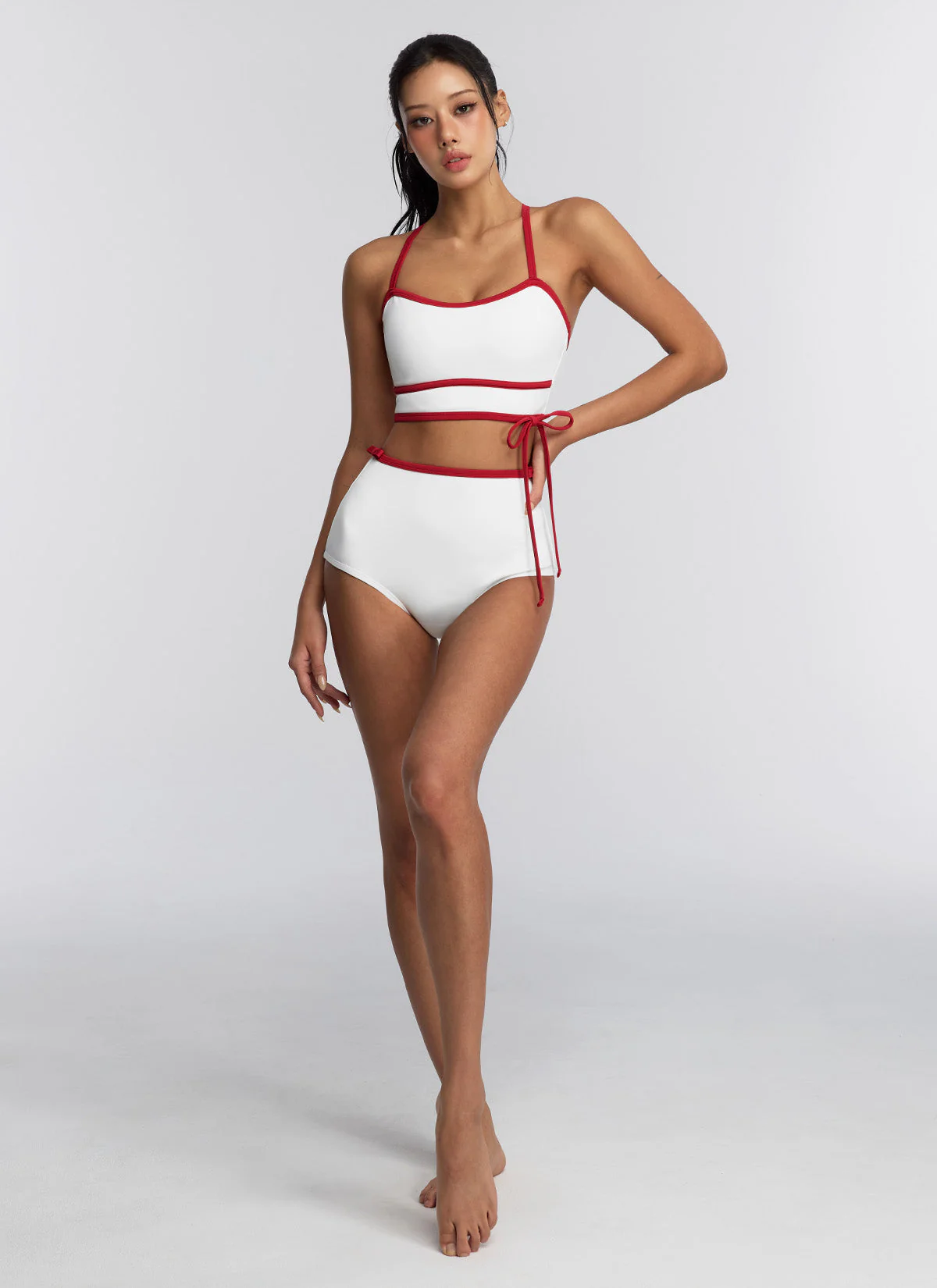 Contrast Ribbon Bikini Shorts - Image 13