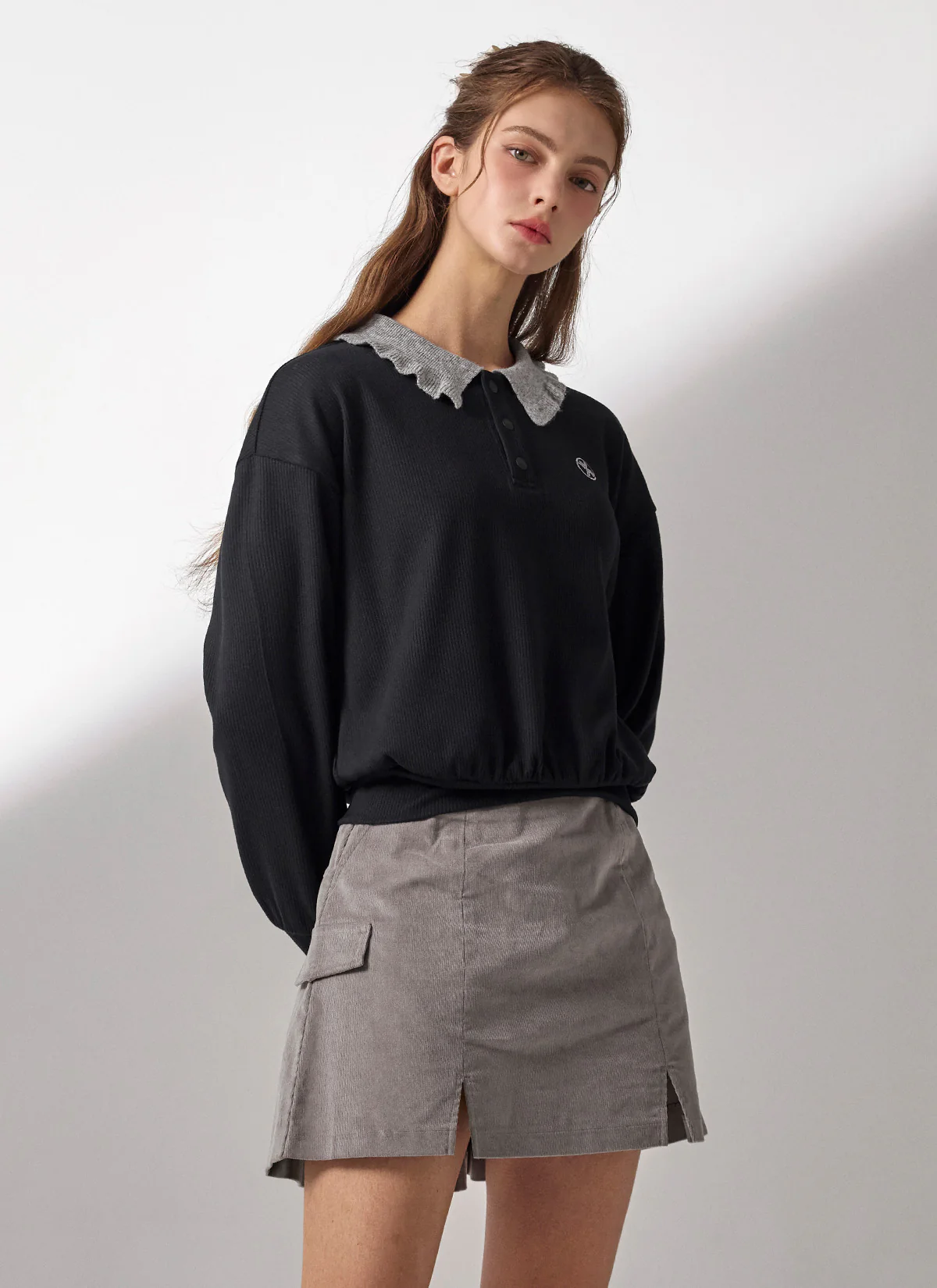 Corduroy Back Pleated Skirt - Image 19