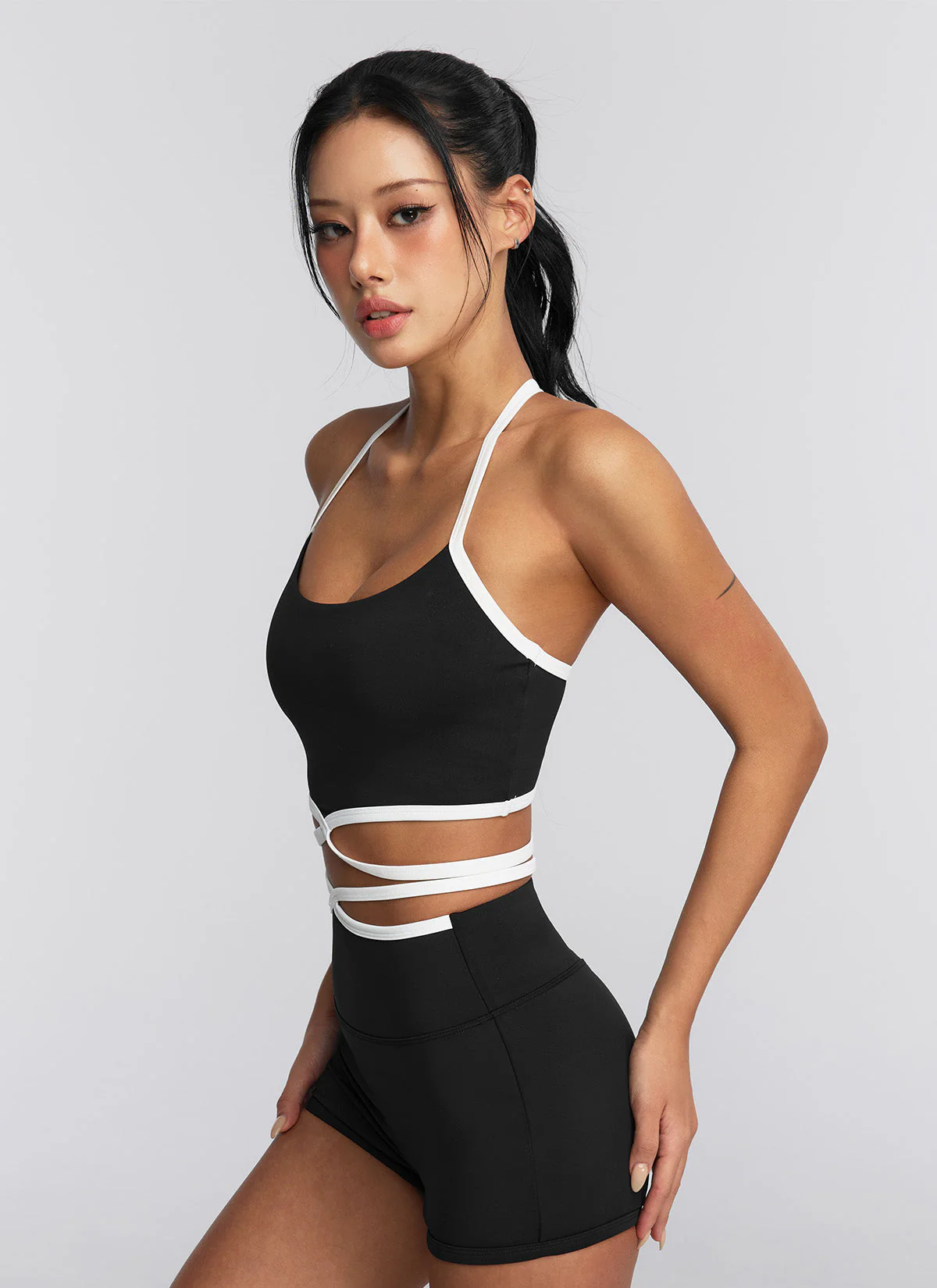 Cross Strap Halterneck Bra - Image 2