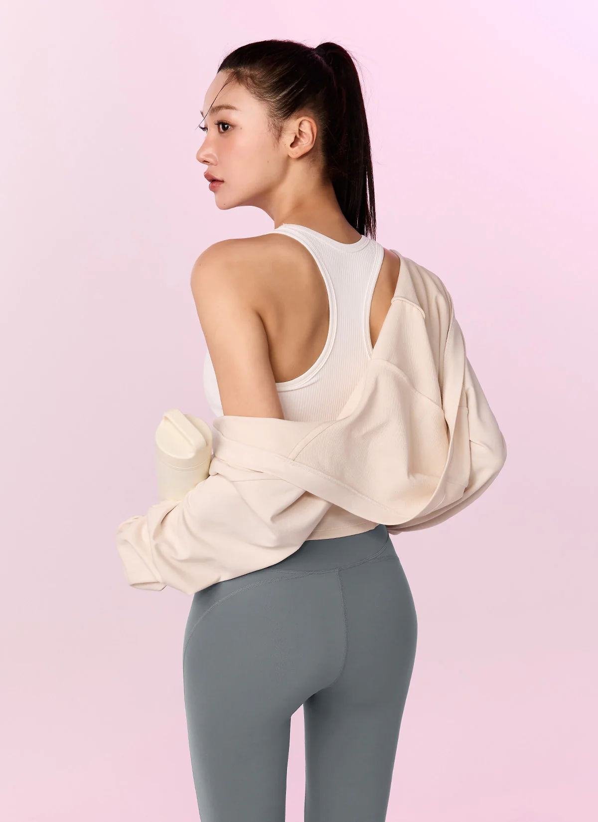 Deep V-Neck Hood Zip-up - Image 15