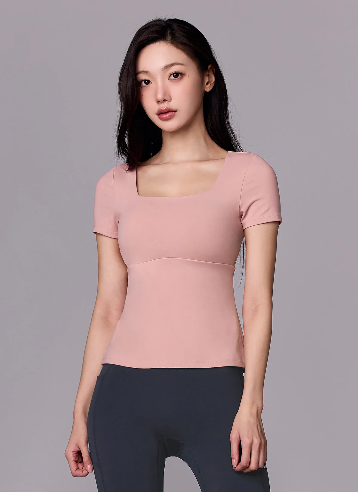 Flare Square Neck Inpad Short Sleeve - Image 15
