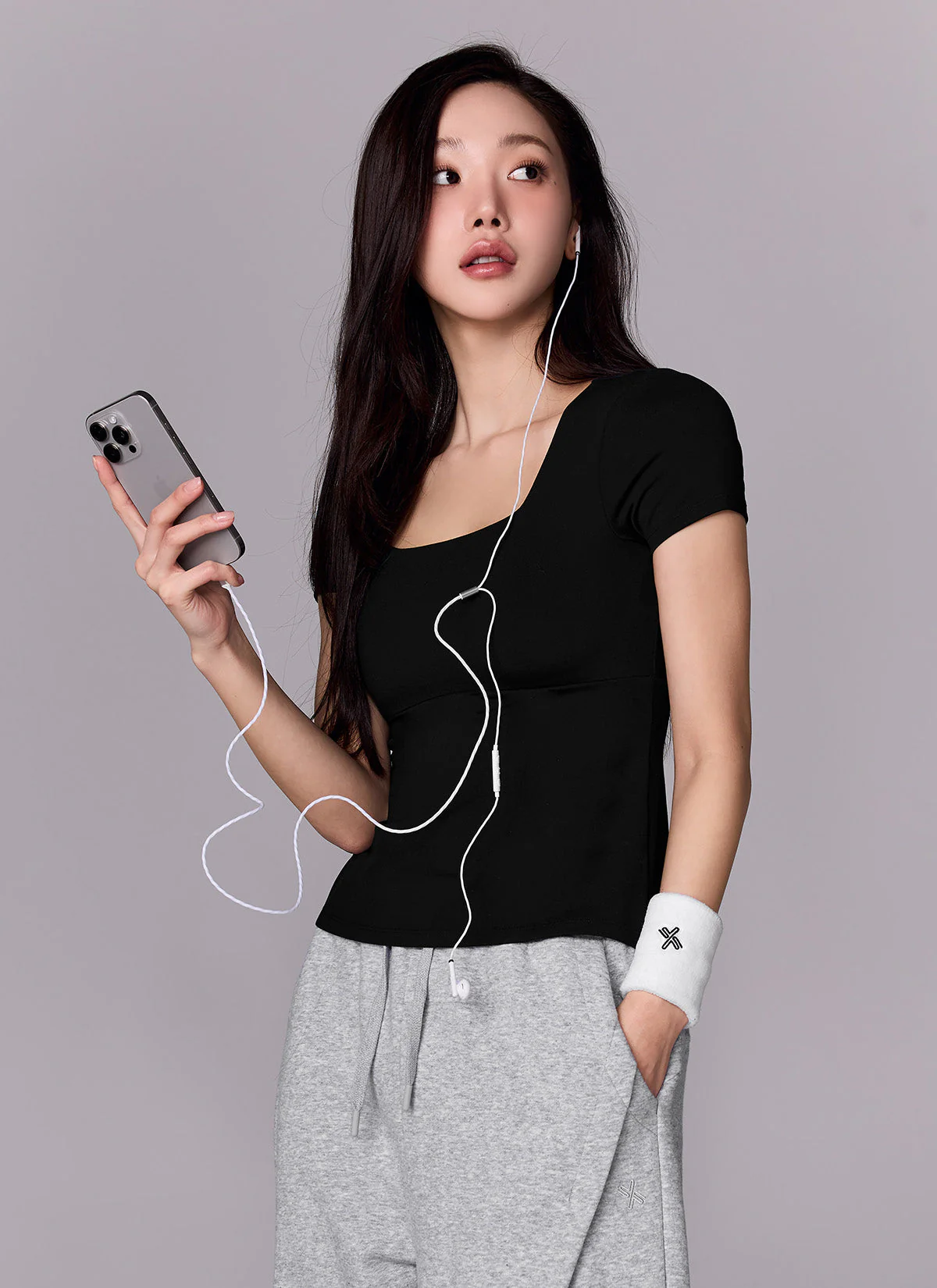 Flare Square Neck Inpad Short Sleeve - Image 22