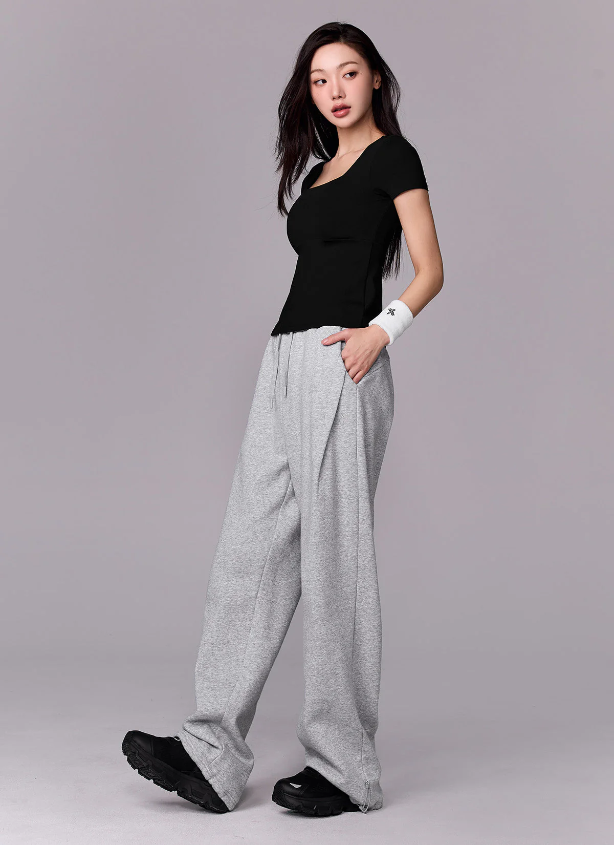 Flare Square Neck Inpad Short Sleeve - Image 23
