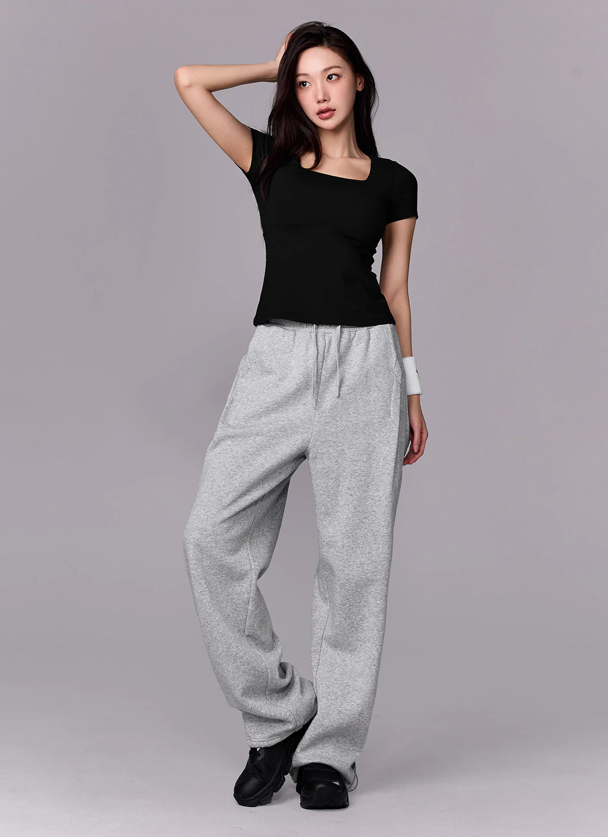 Flare Square Neck Inpad Short Sleeve - Image 24