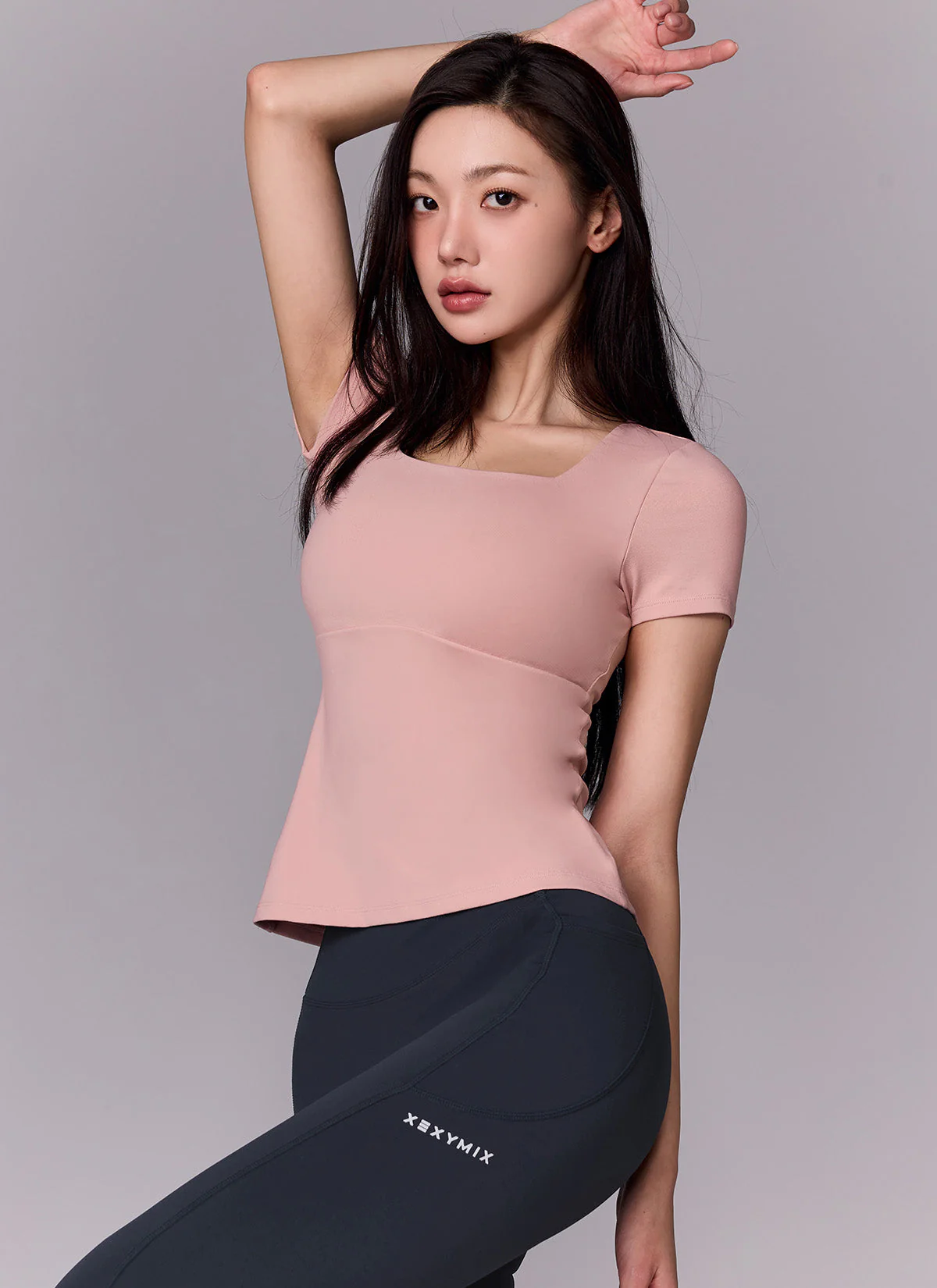 Flare Square Neck Inpad Short Sleeve - Image 3