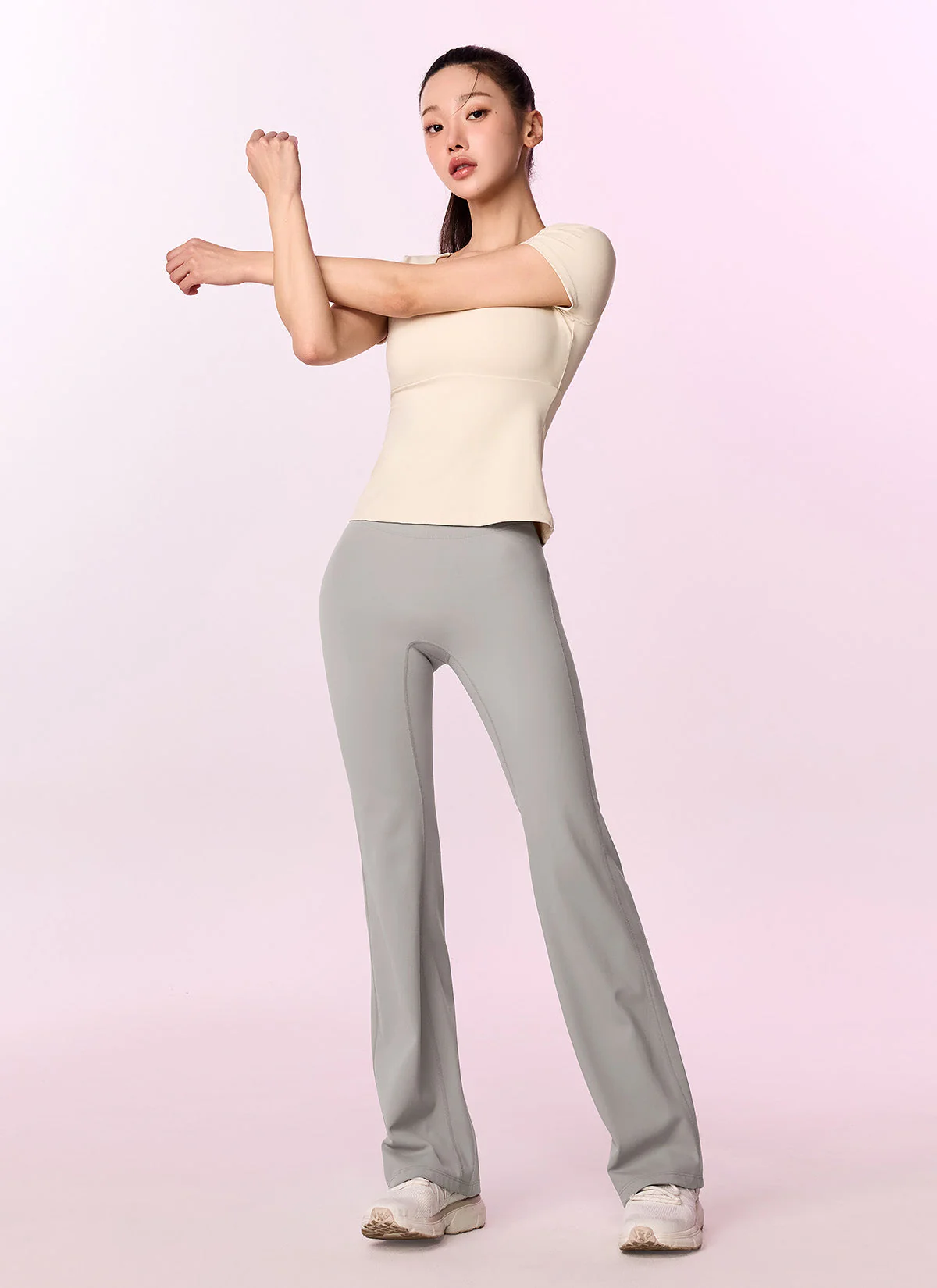 Flare Square Neck Inpad Short Sleeve - Image 9