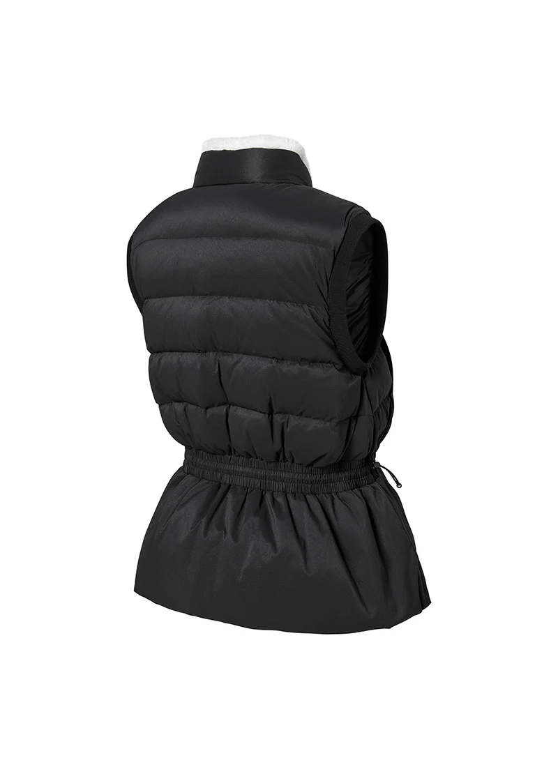 Fur Collar Peplum Down Vest - Image 18