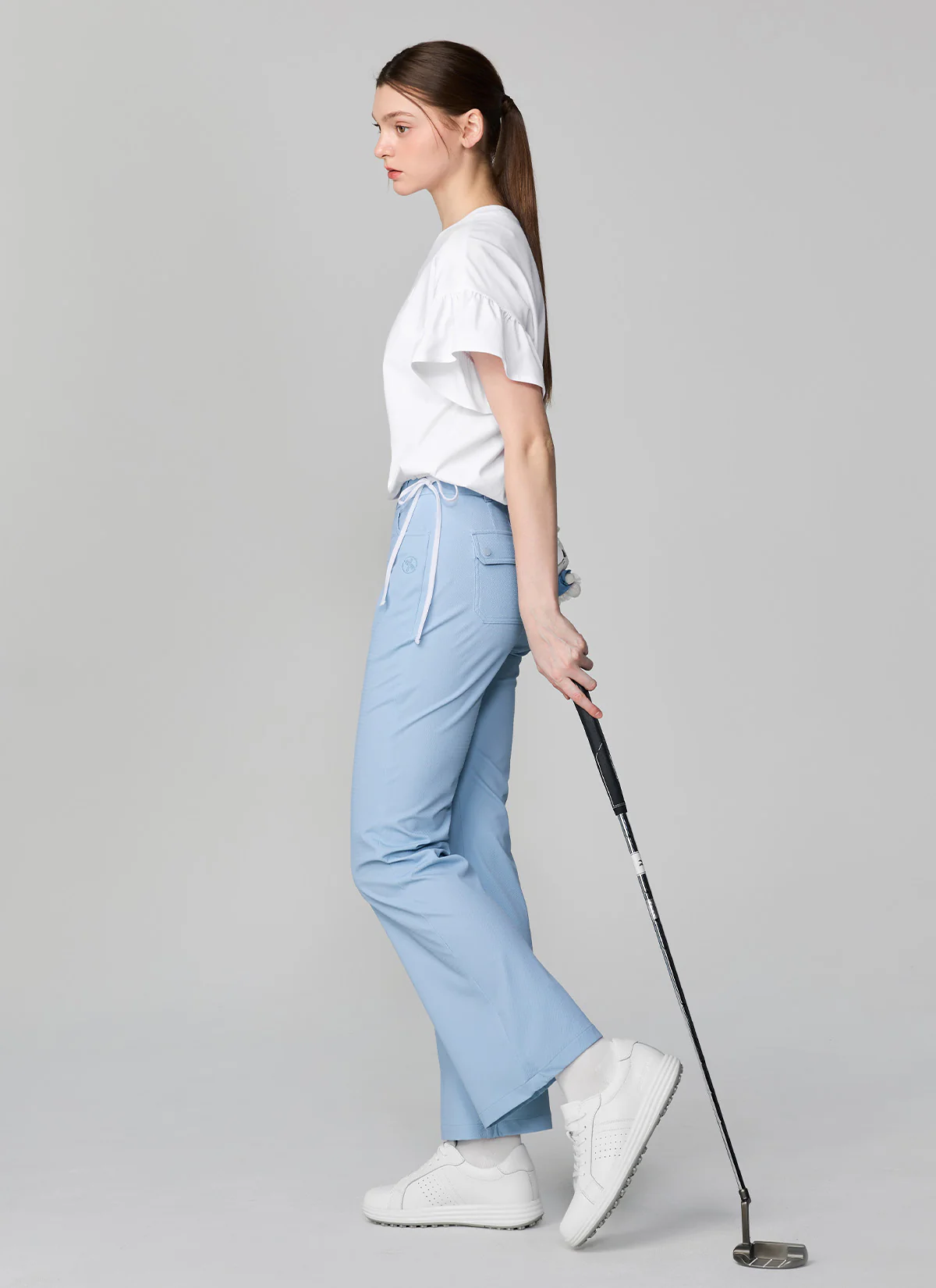 Light Textured Bootcut Pants - Image 10