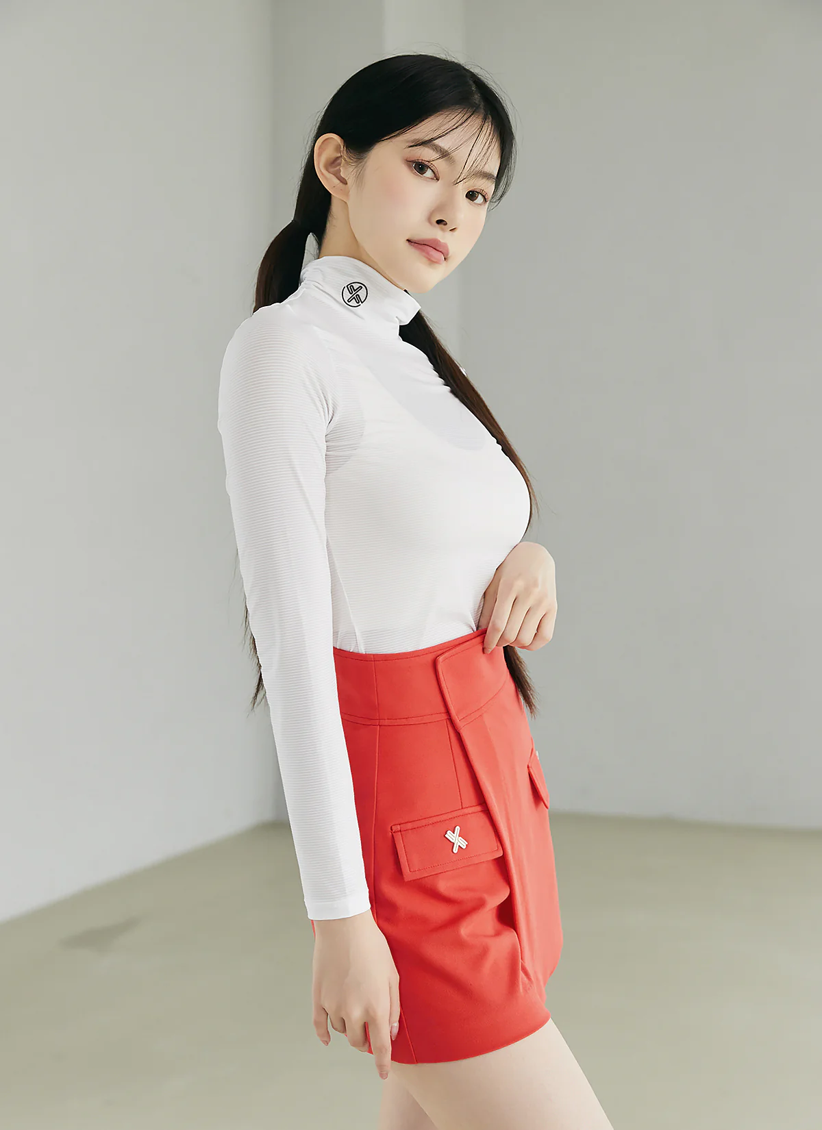 Mock Neck Shirring Base Layer - Image 7