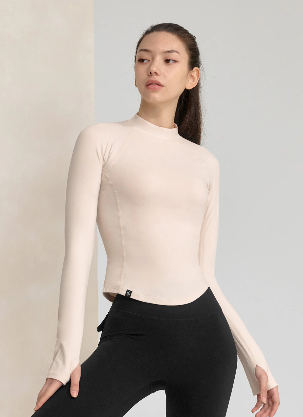 Peach-Like Mock Neck Long Sleeve - Image 33