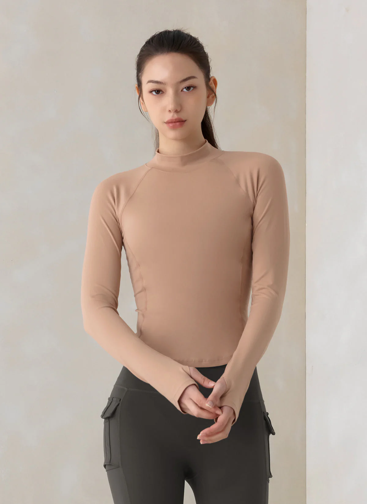 Peach-Like Mock Neck Long Sleeve - Image 5