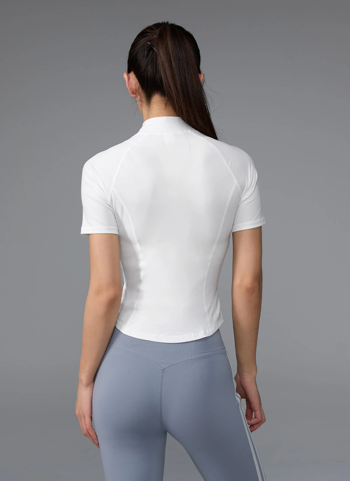 Peach-Like Mock Neck Short Sleeve - Image 51