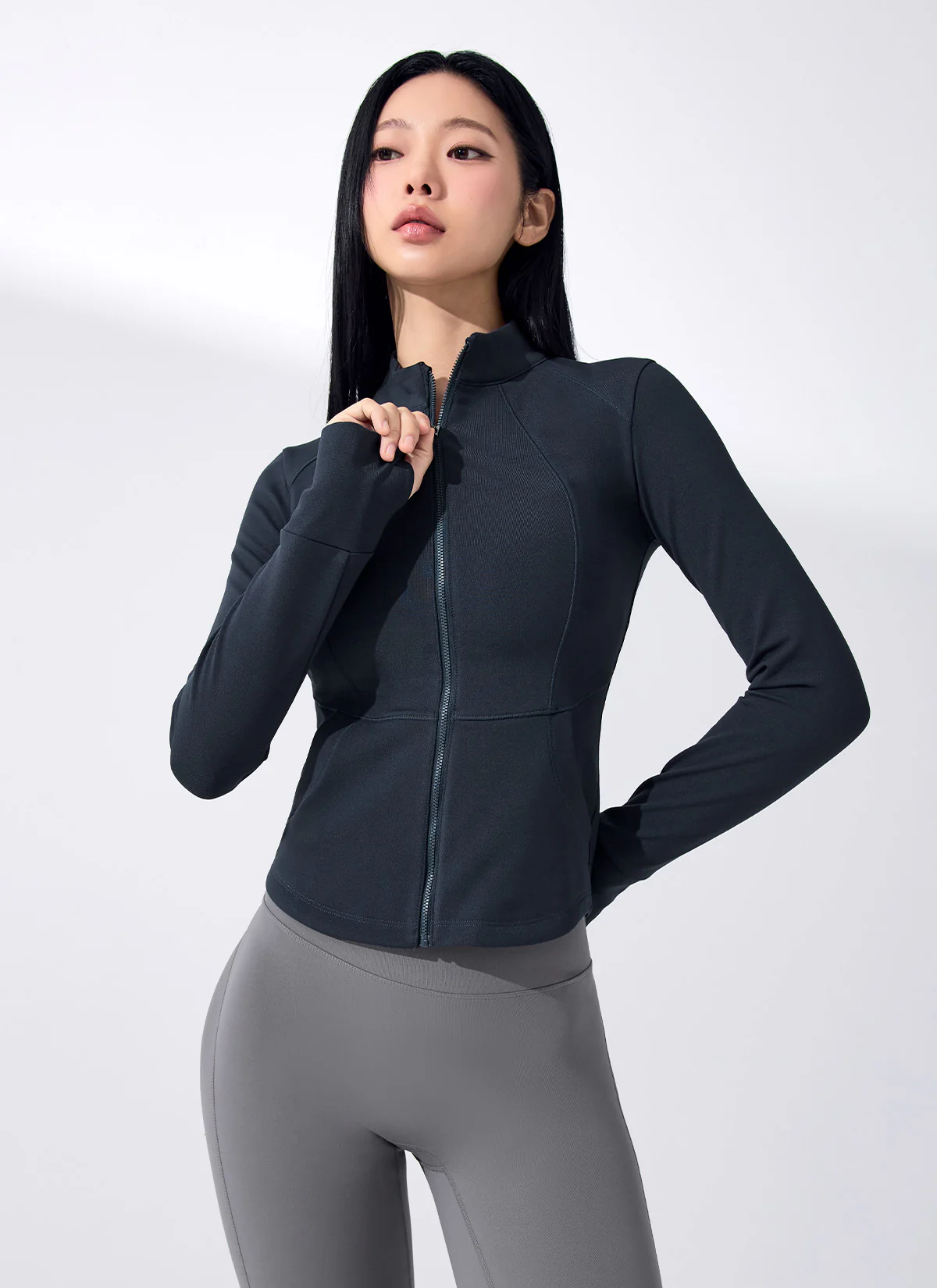 Power Fleece Heat Slim Fit Zip-Up Jacket - Image 3