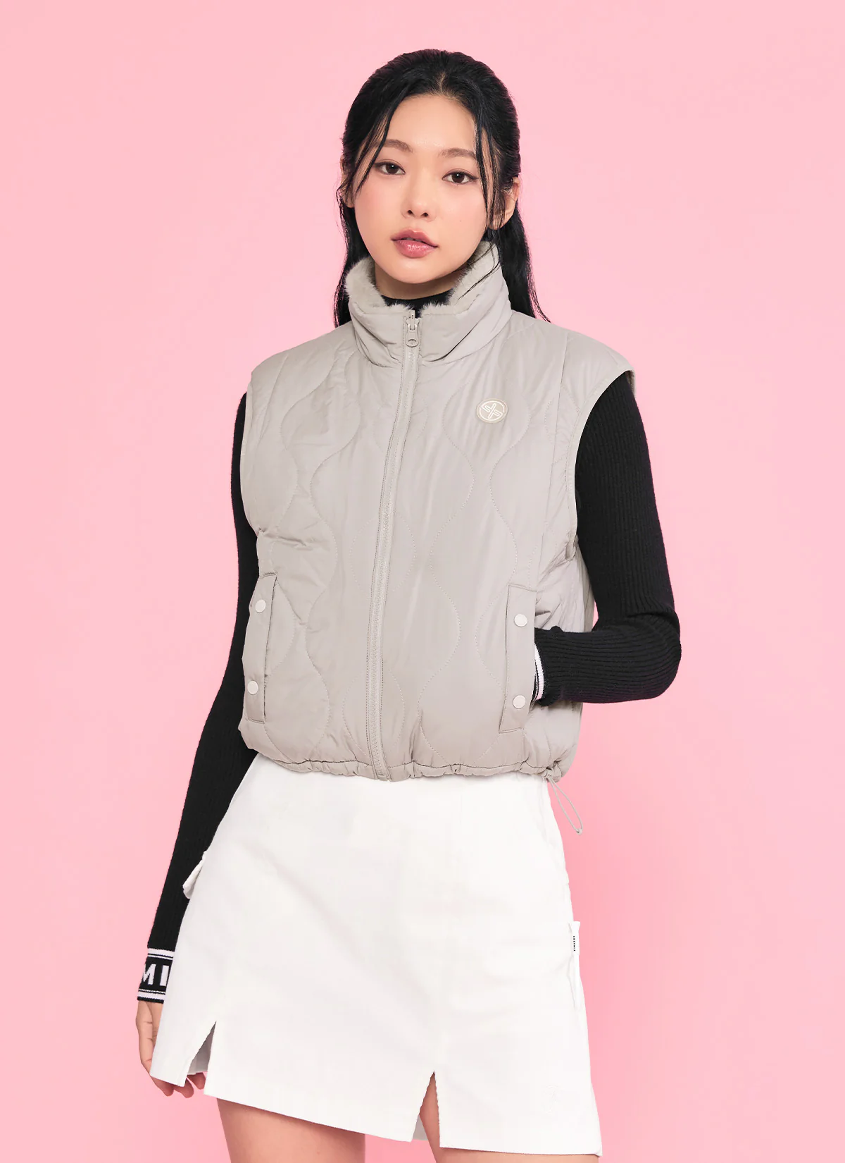 Quilted Soft Fur Reversible Vest - Image 11