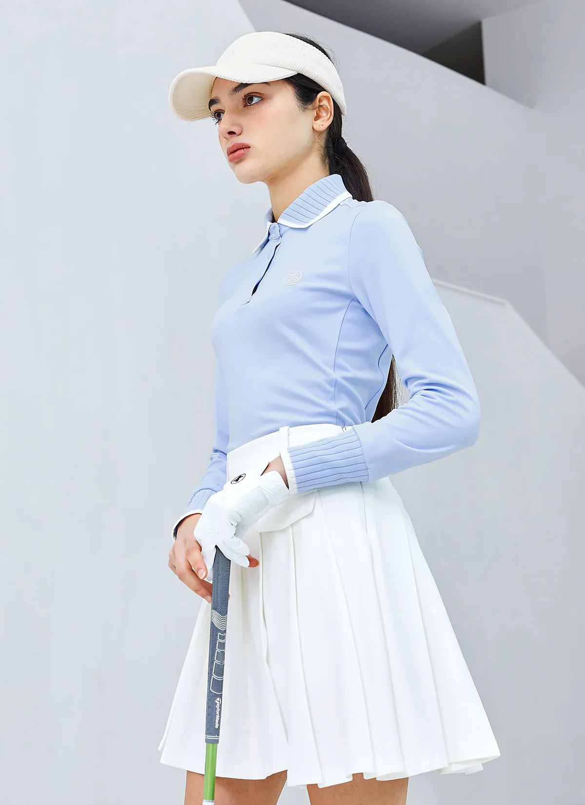 Ribbed Fluffy Polo Long Sleeve - Image 11