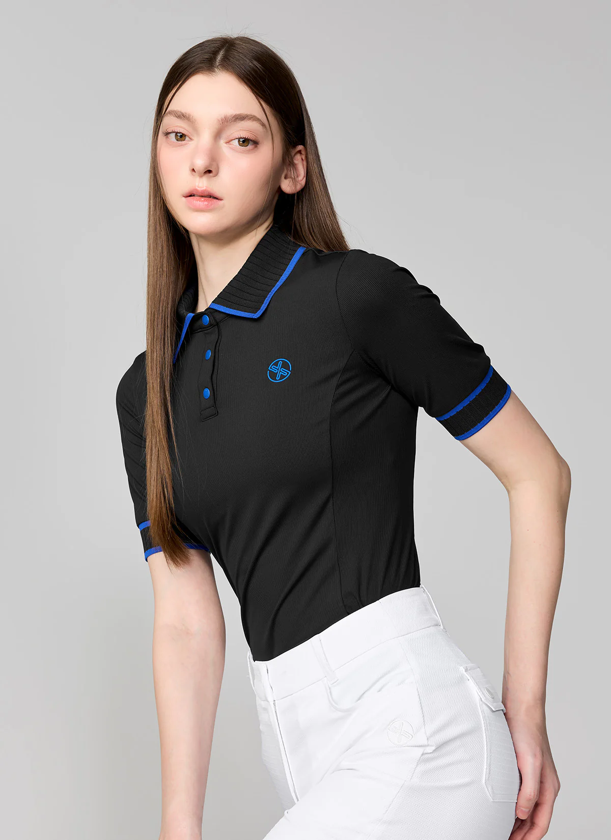 Ribbed Line Polo Short Sleeve - Image 3