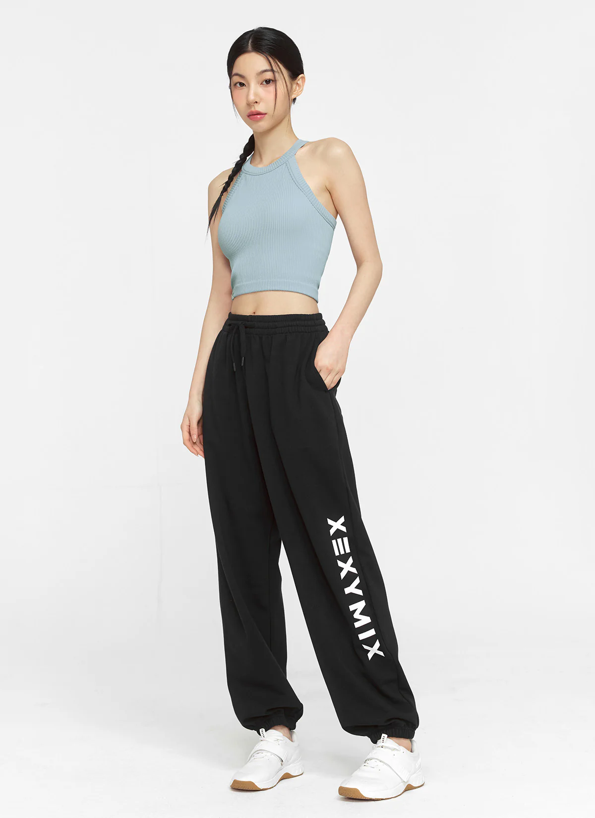 Ribbed Seamless Halter Neck Cropped Top - Image 9
