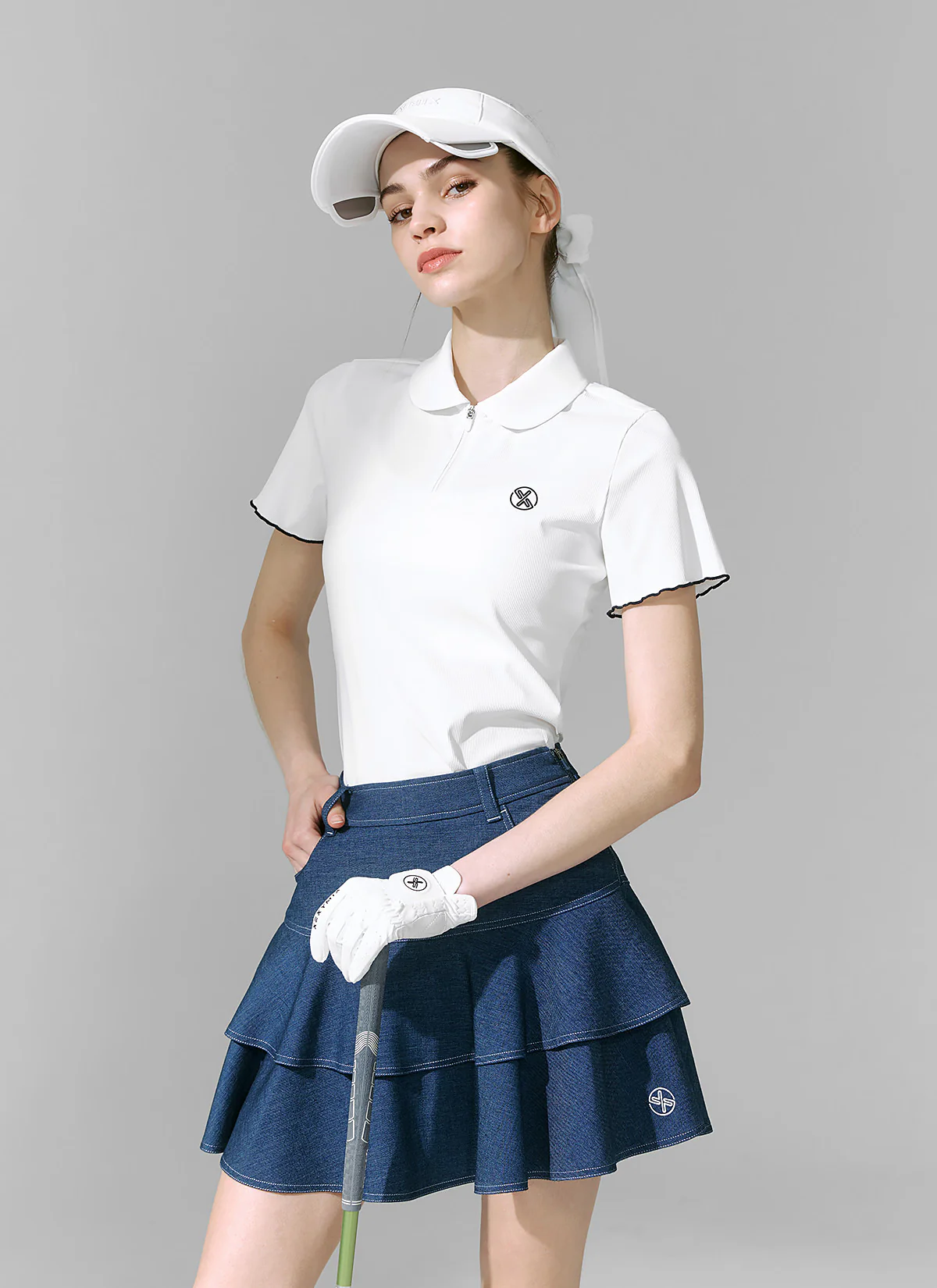 Round Collar Ruffle Short Sleeve - Image 3