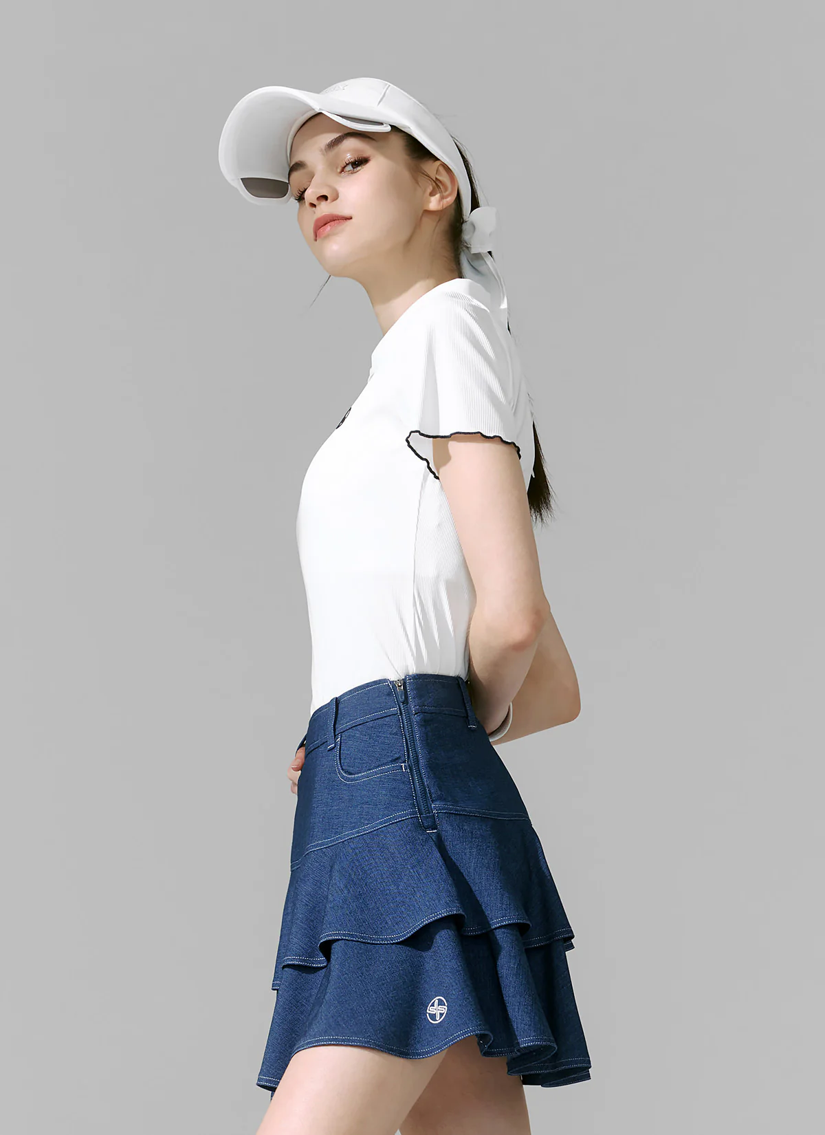Round Collar Ruffle Short Sleeve - Image 4