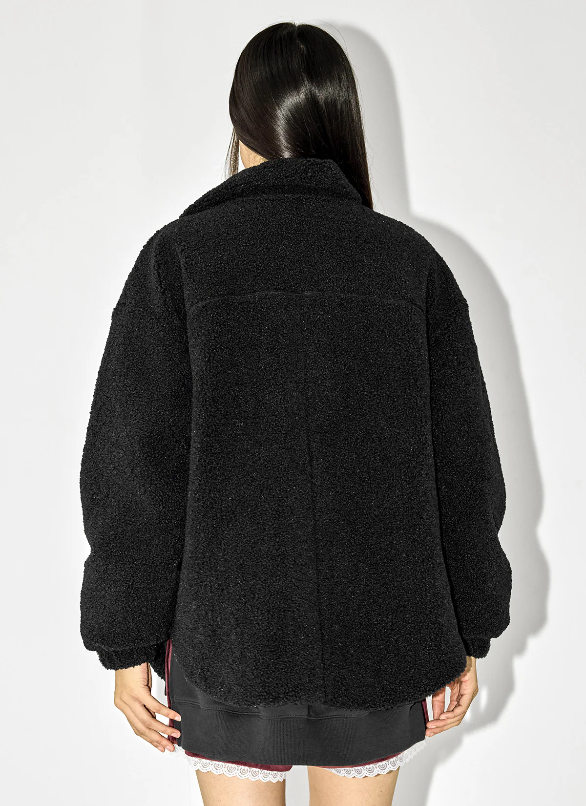 Sherpa High Neck Oversized Jacket - Image 4