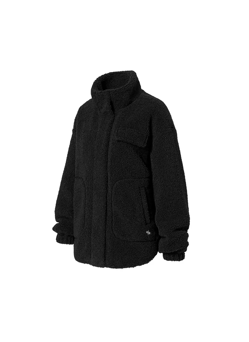 Sherpa High Neck Oversized Jacket - Image 7