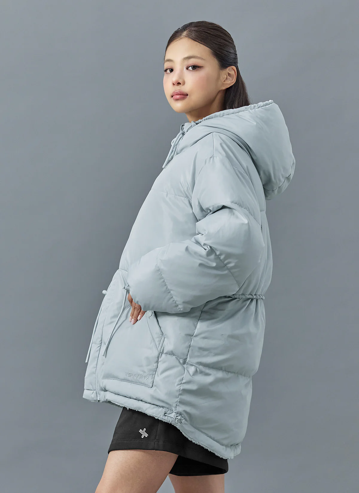 Sherpa Woven Reversible Hood Puffer Jumper - Image 15