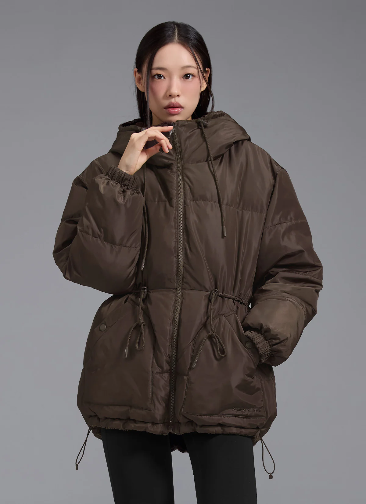 Sherpa Woven Reversible Hood Puffer Jumper - Image 3