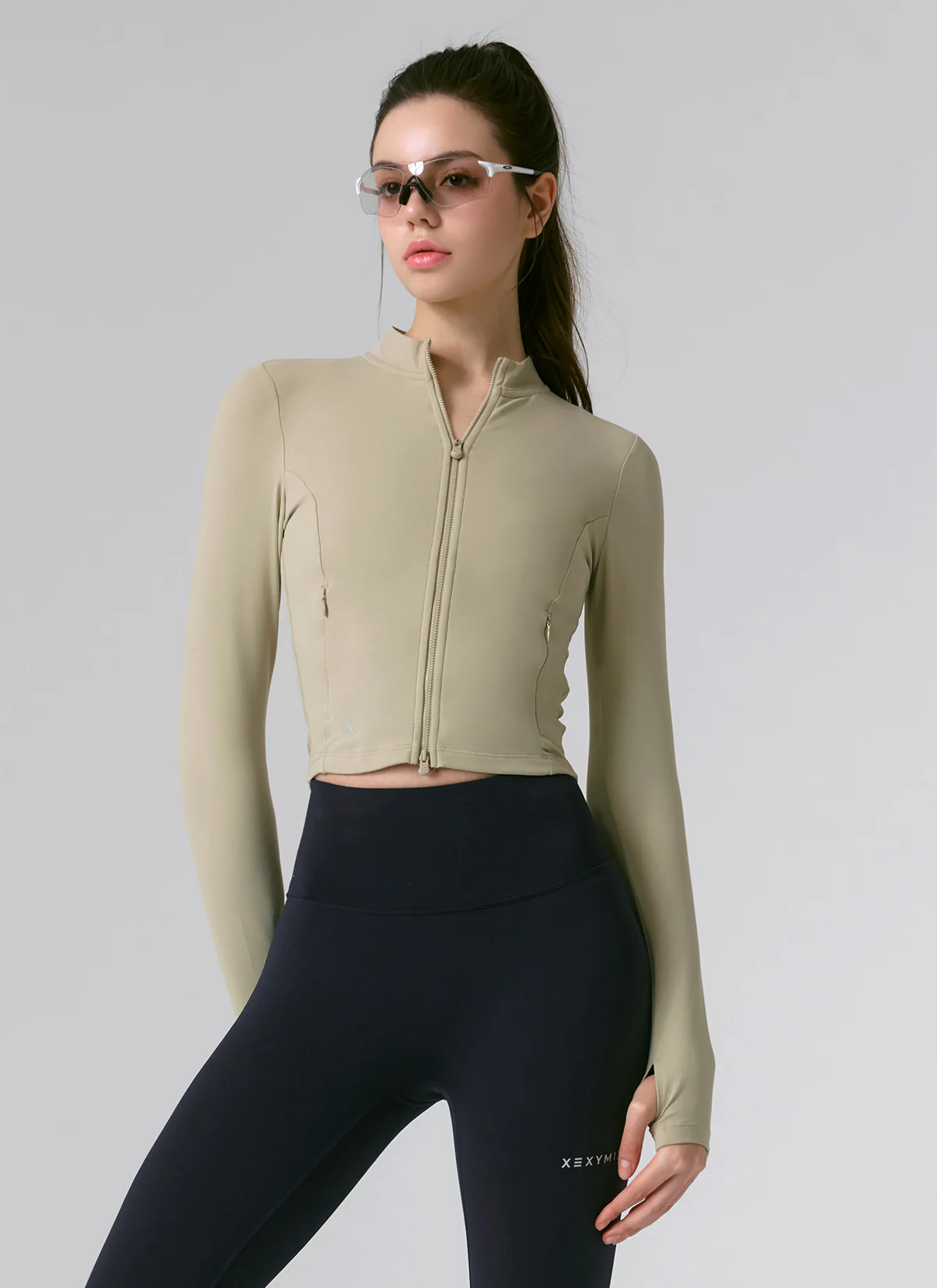 Slim Fit Cropped Zip-up Jacket - Image 22