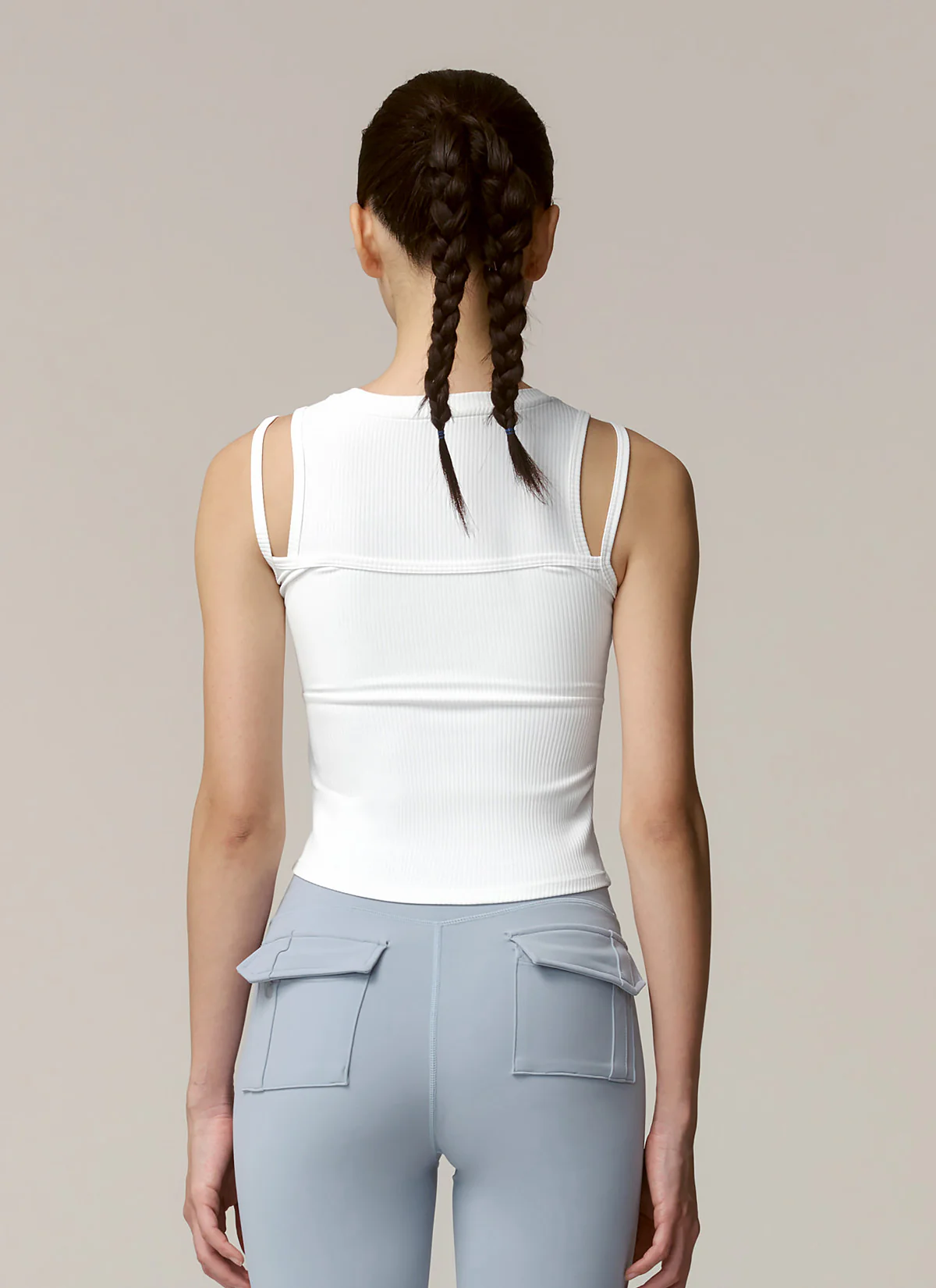 Soft Ribbed Layered Tank Top - Image 14