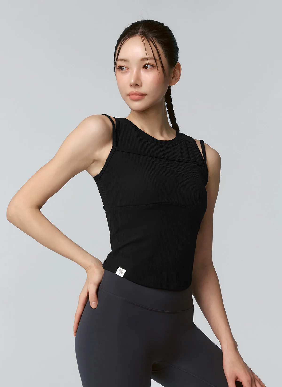 Soft Ribbed Layered Tank Top - Image 4