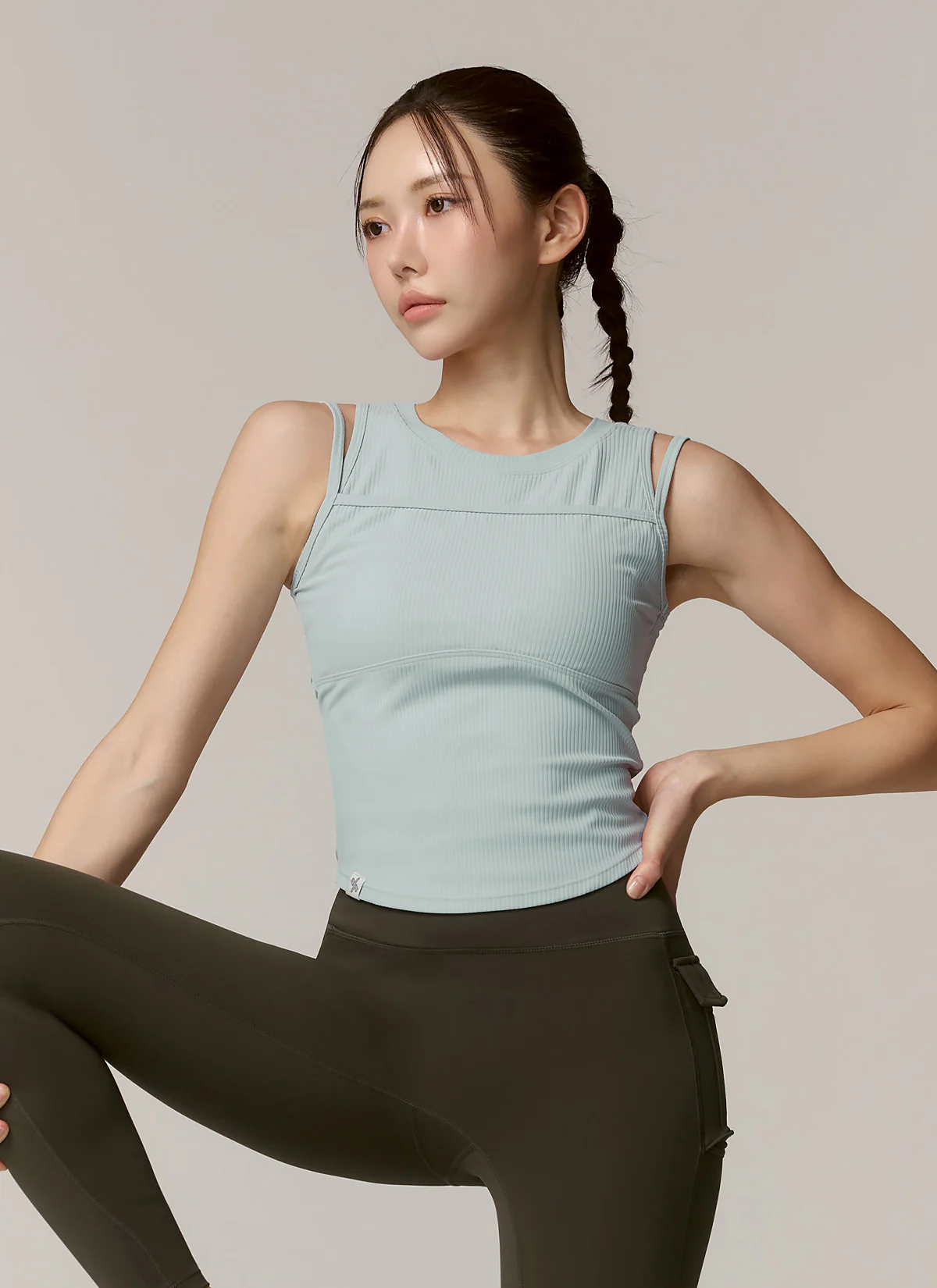 Soft Ribbed Layered Tank Top - Image 7