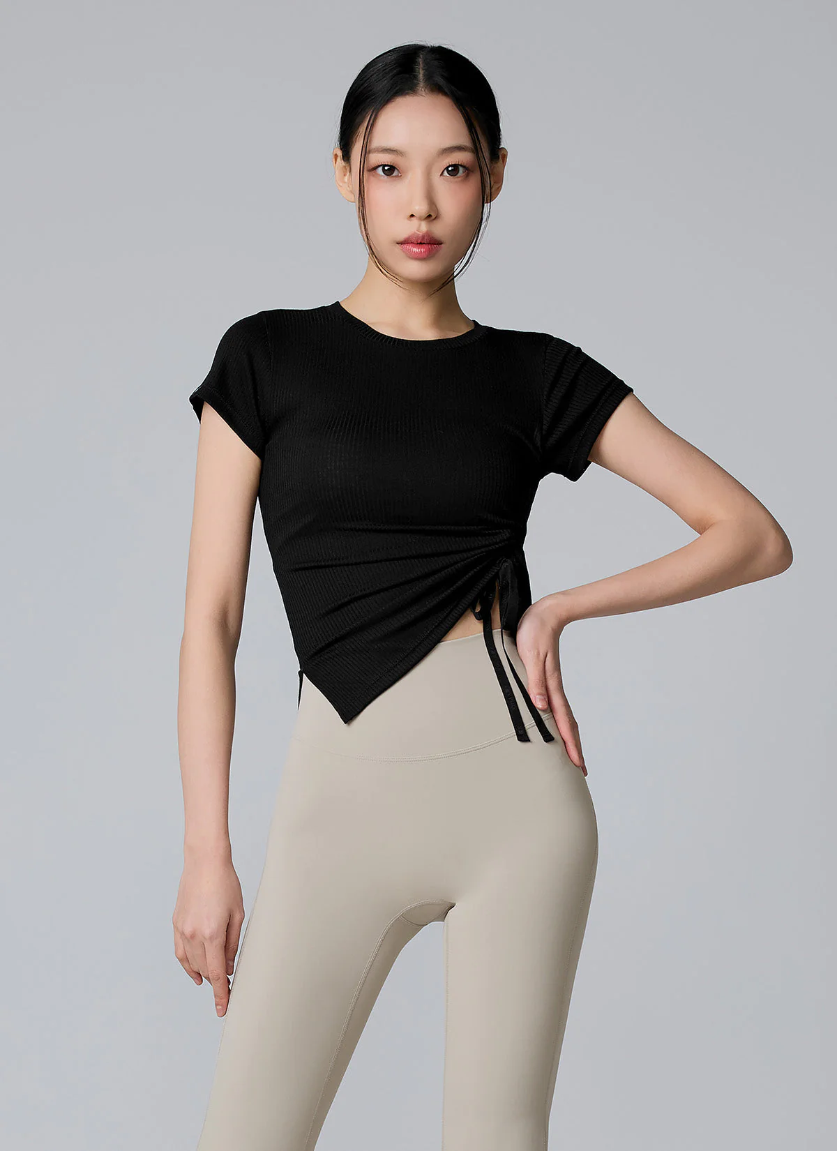 Soft Ribbed Side String Short Sleeve - Image 4