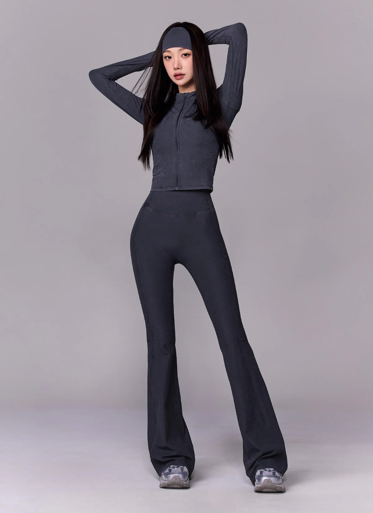 Washing Ribbed Slim Fit Zip-Up Jacket - Image 11